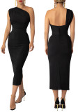 Women's Fashion One Shoulder Low Back Dress