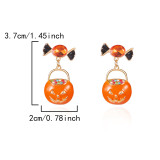 Halloween pumpkin ghost pendant earrings gothic tassel earrings