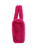 Women's Strap Imitation Fox Fur Large Capacity Tote Bag