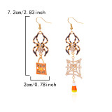 Halloween pumpkin ghost pendant earrings gothic tassel earrings