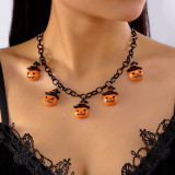Halloween funny necklace pumpkin ghost pendant clavicle necklace