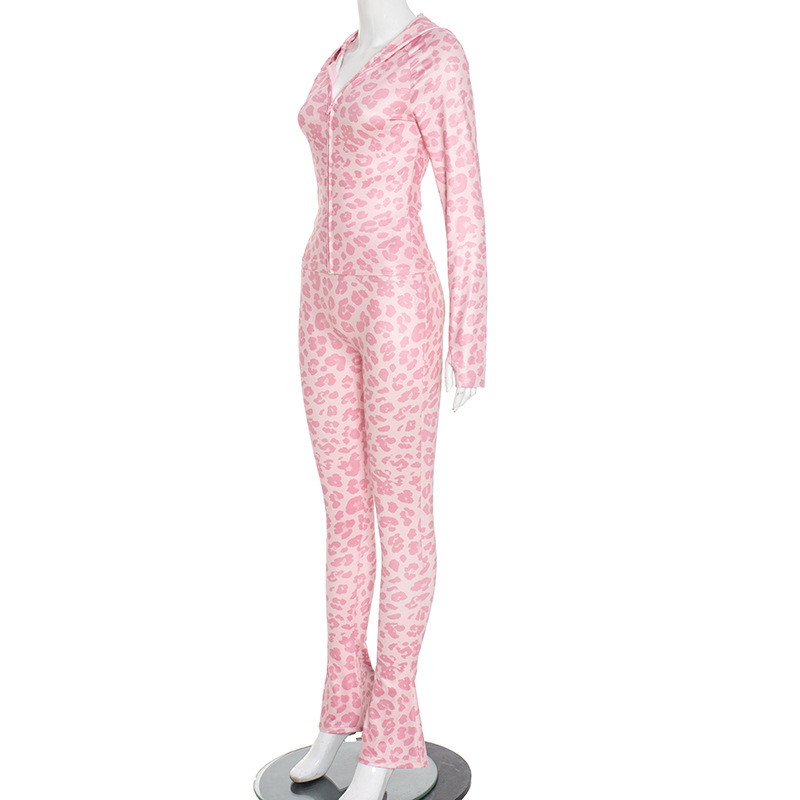 Women's Autumn Fashion Hooded Camouflage Print Long Sleeve Sports Slim Fit Casual Pants Set