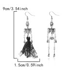 Halloween pumpkin ghost pendant earrings gothic tassel earrings