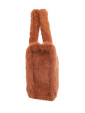 Women's Strap Imitation Fox Fur Large Capacity Tote Bag