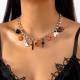 Halloween funny necklace pumpkin ghost pendant clavicle necklace