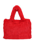 Women's Strap Imitation Fox Fur Large Capacity Tote Bag