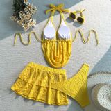 Women Solid Sexy Bikini Swimsuit Set