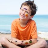 Halloween cartoon face tattoo stickers pumpkin funny waterproof tattoo stickers