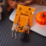 Halloween pumpkin ghost pendant earrings gothic tassel earrings