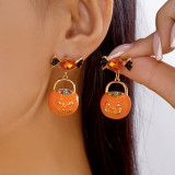 Halloween pumpkin ghost pendant earrings gothic tassel earrings