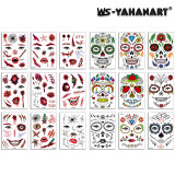 Halloween funny tattoo stickers scary mouth scar waterproof tattoo stickers