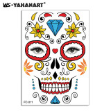 Halloween funny tattoo stickers scary mouth scar waterproof tattoo stickers