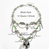 Halloween necklace jewelry dark cross angel metal gothic chain