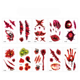 Halloween cartoon face tattoo stickers pumpkin funny waterproof tattoo stickers