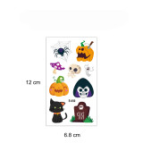 Halloween cartoon face tattoo stickers pumpkin funny waterproof tattoo stickers