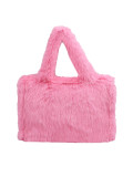 Women's Strap Imitation Fox Fur Large Capacity Tote Bag
