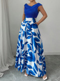 Women Autumn Elegant Contrast Color Dress