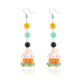 Halloween pumpkin ghost pendant earrings gothic tassel earrings