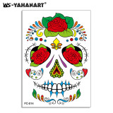 Halloween funny tattoo stickers scary mouth scar waterproof tattoo stickers