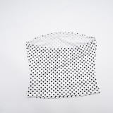 Women's Sexy Color Block Polka Dot Long Sleeve Cape Shorts Vest Three-Piece Set