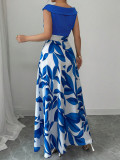 Women Autumn Elegant Contrast Color Dress