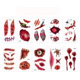 Halloween cartoon face tattoo stickers pumpkin funny waterproof tattoo stickers