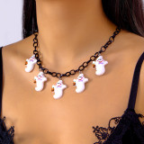 Halloween funny necklace pumpkin ghost pendant clavicle necklace