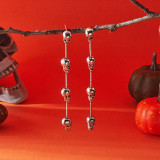 Halloween pumpkin ghost pendant earrings gothic tassel earrings