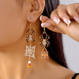 Halloween pumpkin ghost pendant earrings gothic tassel earrings