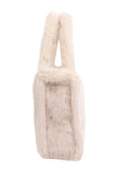 Women's Strap Imitation Fox Fur Large Capacity Tote Bag