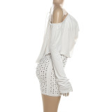 Women autumn/winter sexy backless lace-up off-shoulder bodycon dress