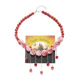 Halloween funny necklace pumpkin ghost pendant clavicle necklace