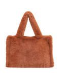 Women's Strap Imitation Fox Fur Large Capacity Tote Bag