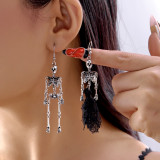 Halloween pumpkin ghost pendant earrings gothic tassel earrings