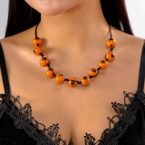 Halloween funny necklace pumpkin ghost pendant clavicle necklace