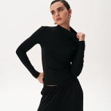 Women Fall/Winter Casual Turtleneck Long-Sleeved Top and Pants Two-Piece Set