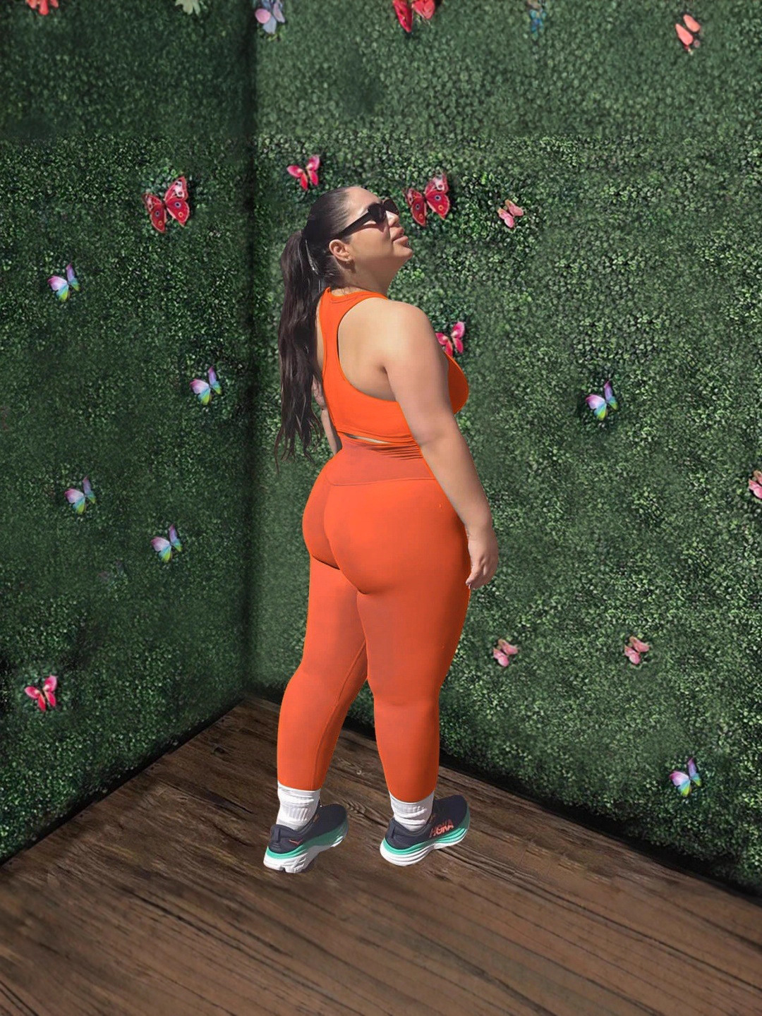 Women's Sexy Vest Outdoor Sports Tight Fitting Yoga Pants Two-Piece Set