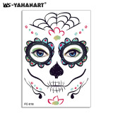 Halloween funny tattoo stickers scary mouth scar waterproof tattoo stickers