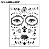 Halloween funny tattoo stickers scary mouth scar waterproof tattoo stickers