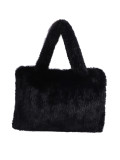 Women's Strap Imitation Fox Fur Large Capacity Tote Bag