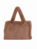 Women's Strap Imitation Fox Fur Large Capacity Tote Bag