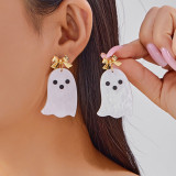 Halloween pumpkin ghost pendant earrings gothic tassel earrings