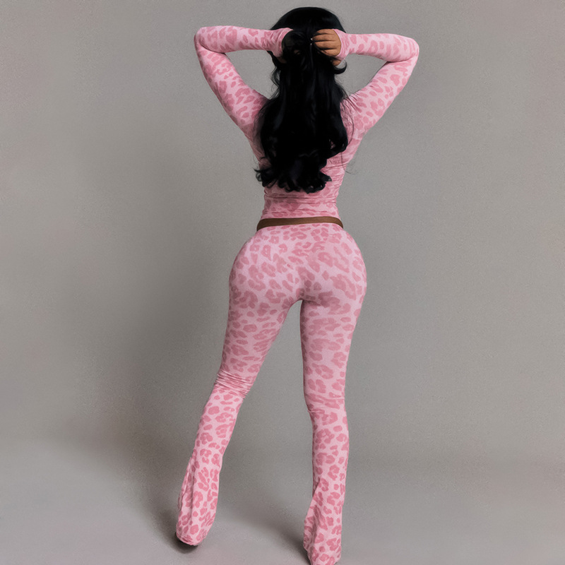 Women's Autumn Fashion Hooded Camouflage Print Long Sleeve Sports Slim Fit Casual Pants Set