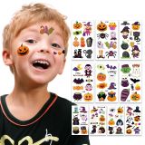 Halloween cartoon face tattoo stickers pumpkin funny waterproof tattoo stickers