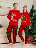 Christmas deer and tree Family Wear long-sleeved top and pants Pajama set