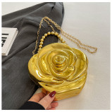 Women Rose Flower Crossbody Clutch