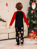 Santa Claus letter print Family Wear long-sleeved top and pants Pajama set