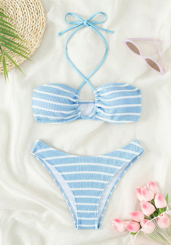 Women Striped Sexy Bikini Two-Piece Swimsuit