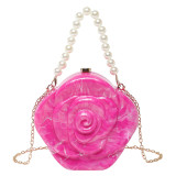 Women Rose Flower Crossbody Clutch