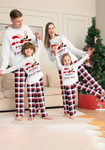 Christmas deer and crab Family Wear long-sleeved top and pants Pajama set